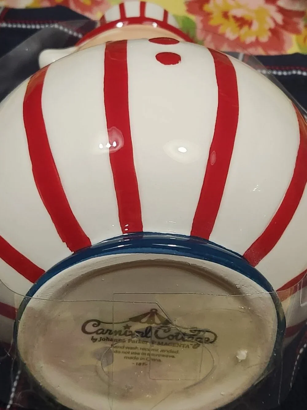 Johanna Parker & Magenta Carnival Cottage Patriotic Uncle Sam Ceramic Teapot